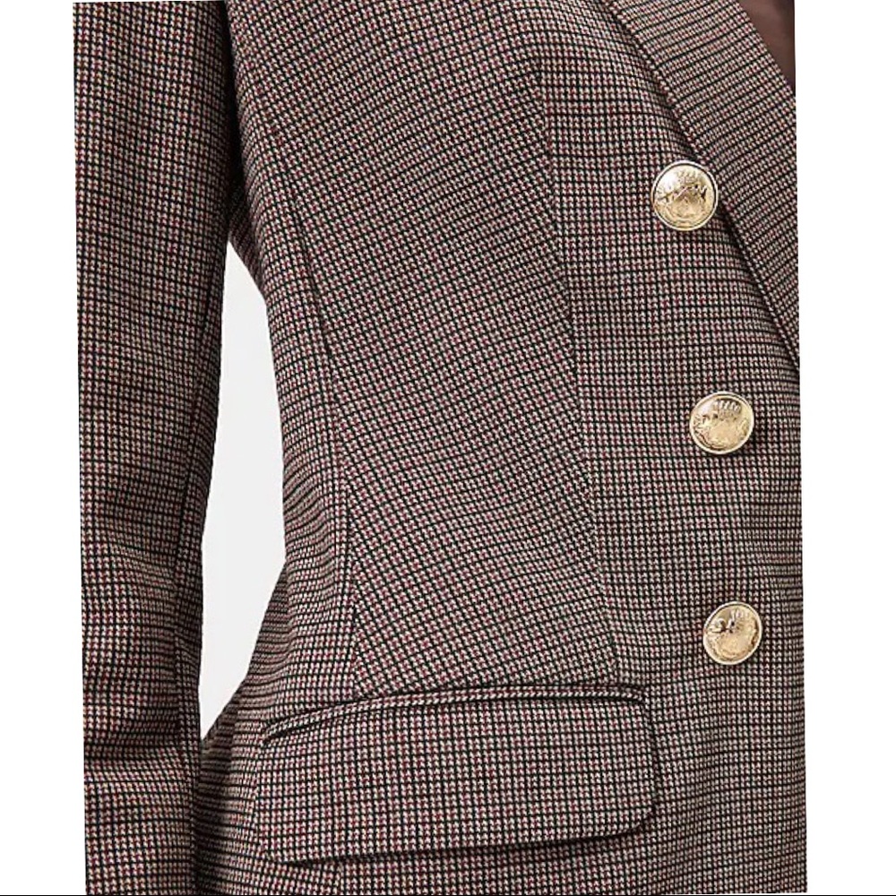 Express Brown Double-Breasted Blazer - image 3